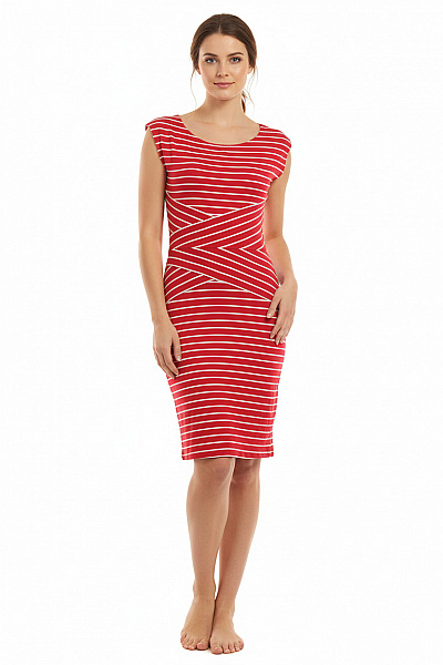 Letní  Šaty Červené TIMEOUT BRAND Second Hand Vel. L