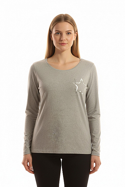 Jednoduché Dámské Tričko Šedé Esmara Vel. M