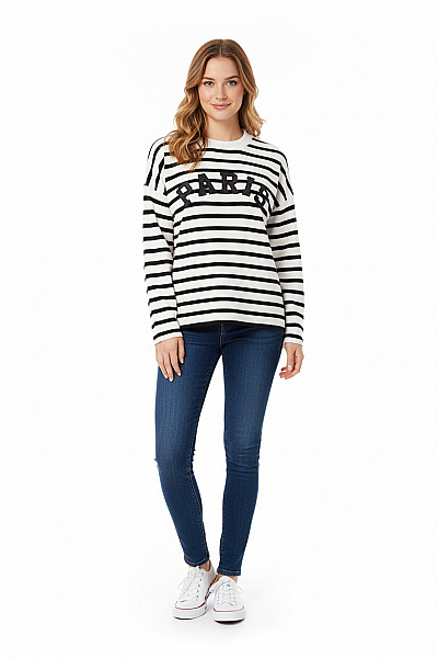 Dámský Svetr Černobílý F&F Vel. S