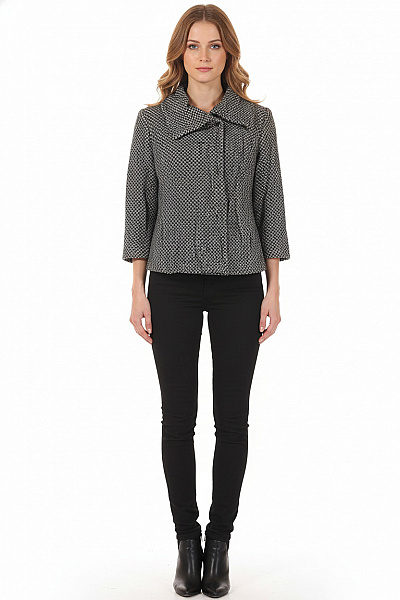 Dámský Kabát Černobílý