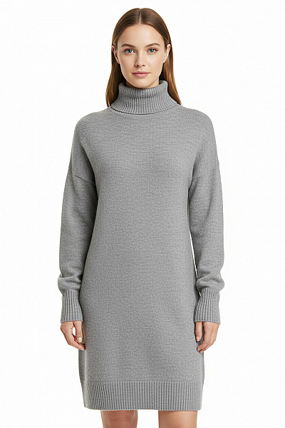  Šaty Pletené Šedé Second Hand Vel. XS