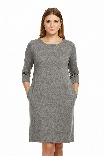  Šaty Pletené Šedé Vel. 42