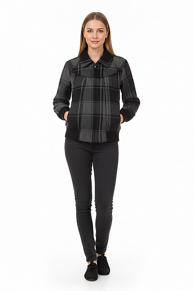 Dámská Přechodné Bundy Vlněná Šedá Orsay