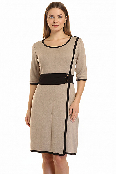 BONPRIX  Šaty Pletené Béžové Vel.  36/38