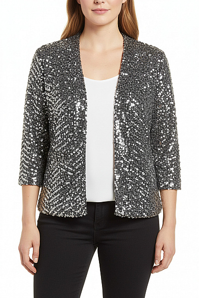 Dámské Blejzr Stříbrný Vel. XL