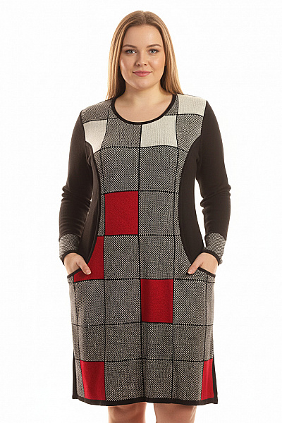 Šaty Černobílé Vel. XL