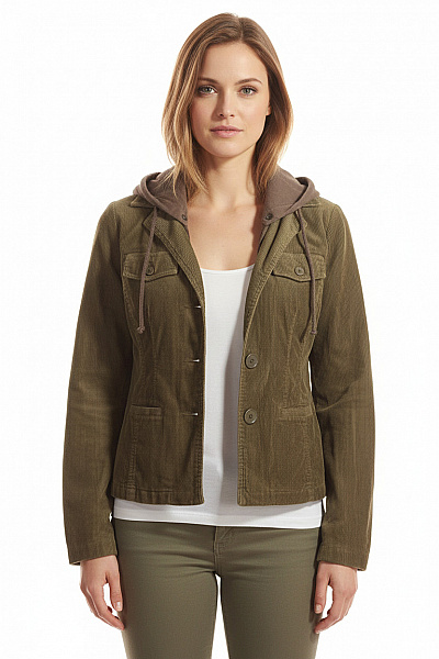 Teplé Dámské Sako Khaki Vel. L