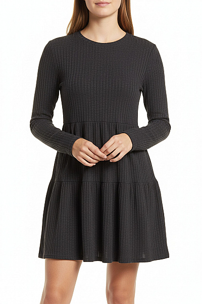  Šaty Pletené Černé Vel. 38