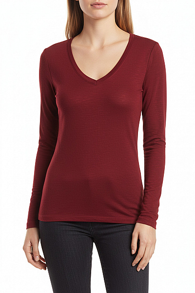 Dámské Tričko Vínová Second Hand