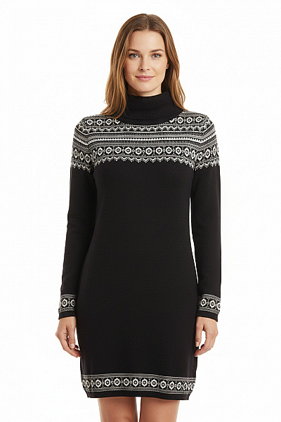  Šaty Pletené Černobílé Vel. L