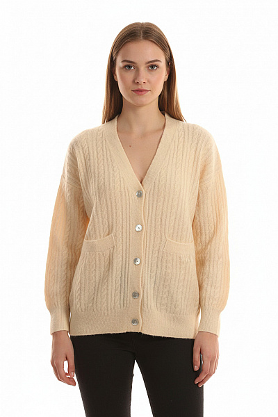 Dámský Svetr Béžový MANGO Second Hand Vel. XS