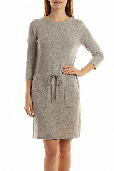  Šaty Pletené Šedé Second Hand Vel. 38