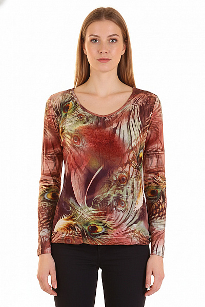 Dámské Tričko S Potiskem Barevné Vel. 36