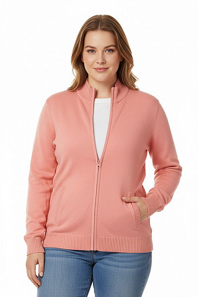 Canda Dámský Cardigan Růžový Vel. XL