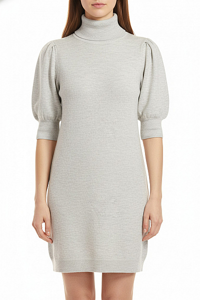  Šaty Pletené Šedé Orsay Second Hand Vel. M