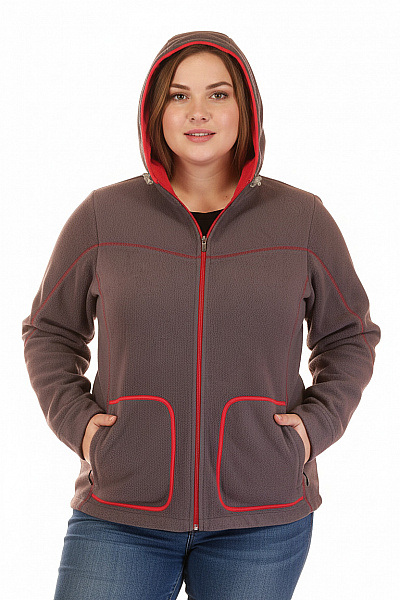 Dámská Mikina Rozepínací Šedá