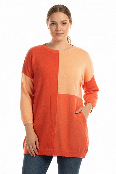 Dámský Svetr Oranžový RAINBOW Vel. 56/58