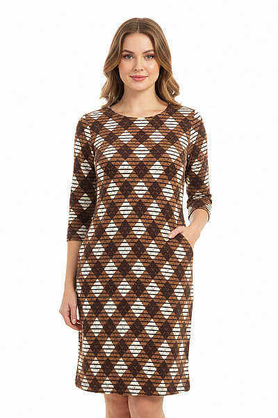 Šaty Hnědé Second Hand Vel. M