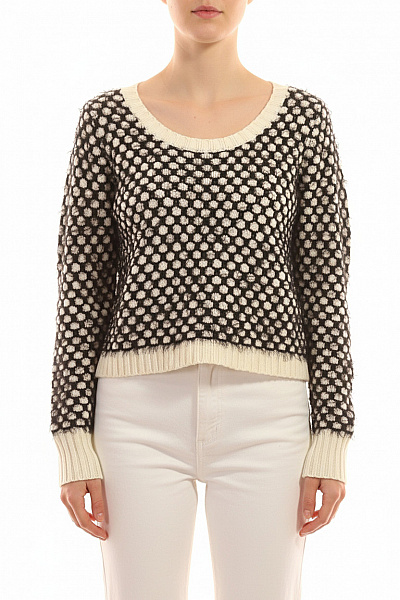 Dámský Pulovr Černobílý