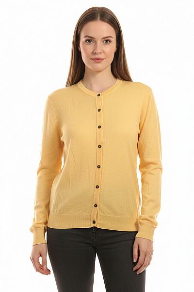 Peter Hahn Dámský Cardigan Žlutý Second Hand