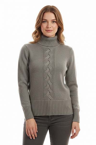 Dámský Svetr Šedý Second Hand Vel. M