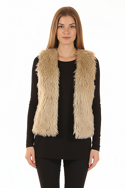 Dámská Vesta Béžová Second Hand Vel. L