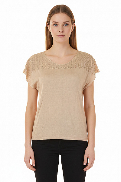  Halenka Pletená Béžová Second Hand