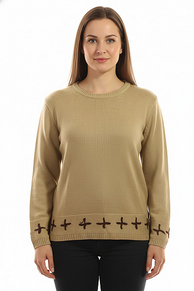Dámský Pulovr Khaký Vel. M