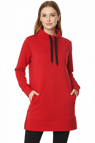 Dámská Mikina Bez Zapínání Červená