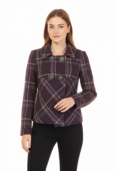 Marks & Spencer Krátký Dámský Kabát Fialový