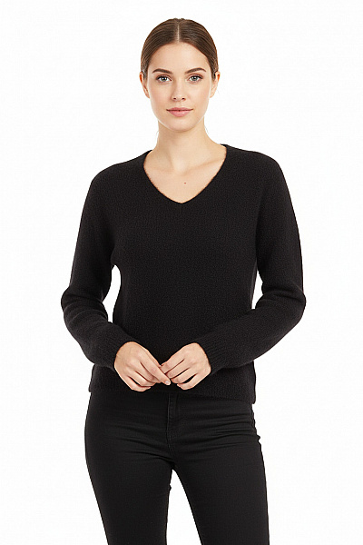 Dámský Pulovr Kašmírový Černý Vel. 36