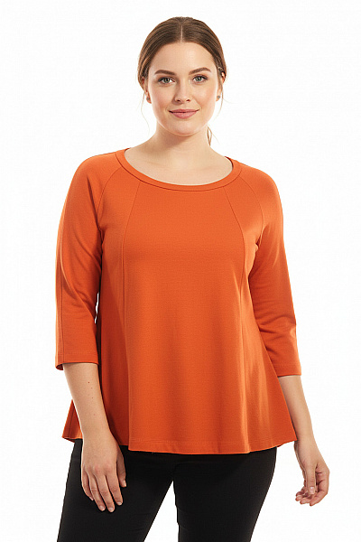 Jednoduché Dámské Tričko Oranžové IMPERIAL Vel. XL