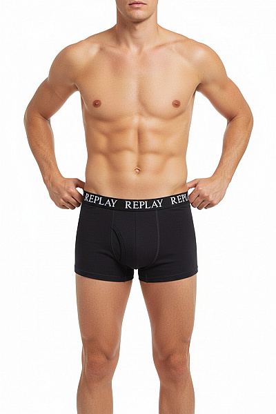 Pánské Spodní Prádlo Bavlněné Šedé REPLAY