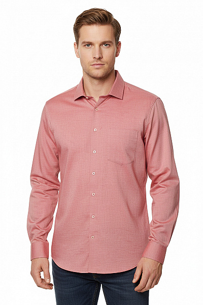 Pánská Košile Jednobarevná Růžová Seidensticker Vel. 44