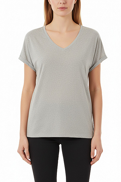 Jednoduché Dámské Tričko Šedé ABSOLUT CASHMERE Vel. XS