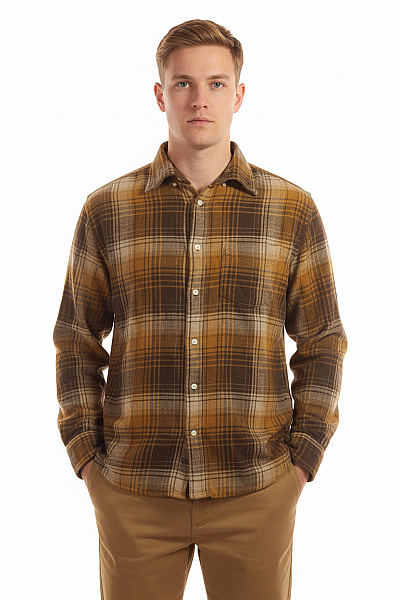 Vzorovaná Pánská Košile Hnědá GANT Vel. L