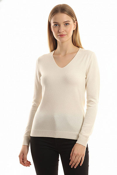 Pletená Halenka Vlněná Béžová MARCCAIN