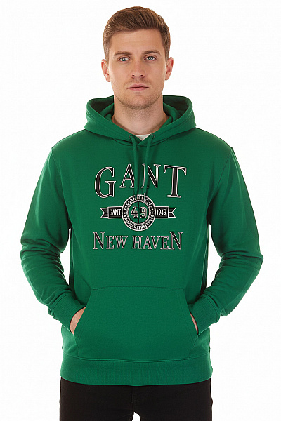 Pánská Mikina Bez Zapínání Zelená GANT Vel. L