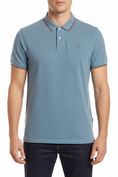 Pánské Tričko S Límečkem Modré U.S.POLO ASSN. Vel. L