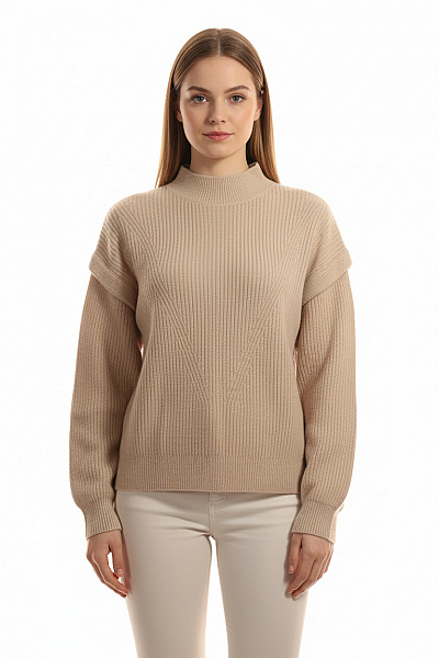 Dámský Svetr Vlněný Béžový COMMA