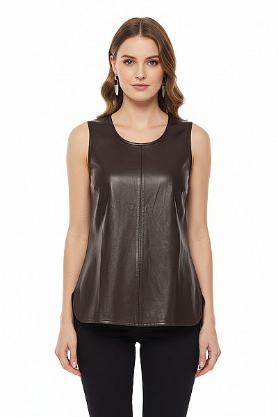 JOSEPH Dámské Tričko Kožené Černé Vel. 36