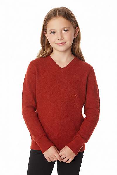 Dívčí Svetr Meriný Hnědý Second Hand Vel. M