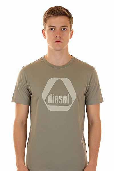 Pánské Tričko S Potiskem Šedé DIESEL Vel. S