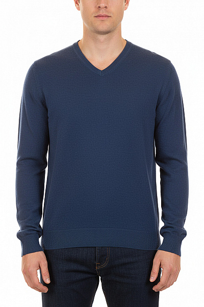 Pánský Svetr Meriný Modrý Vel. M