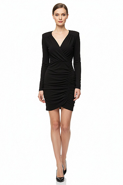 Šaty Vlněné Černé CLAUDIE PIERLOT