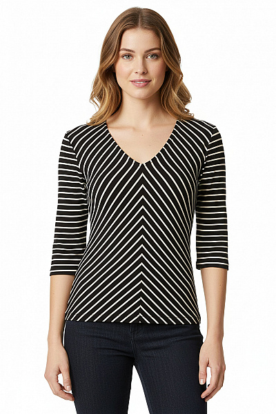 S.OLIVER Jednoduché Dámské Tričko Černé Vel. 36