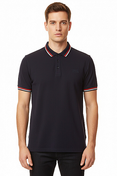 Cavallo Pánské Tričko Modré Second Hand Vel. XXL