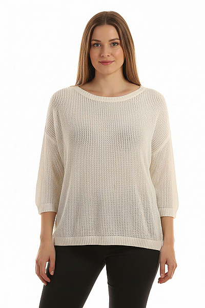 MARC AUREL Dámský Pulovr Bílý Second Hand Vel. 38