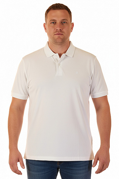 PIERRE CARDIN Pánské Tričko S Límečkem Bílé Vel. XXL