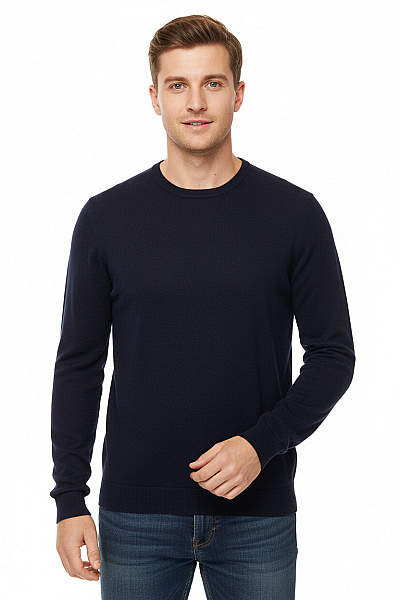 Pánský Svetr Vlněný Modrý Calvin Klein Vel. M